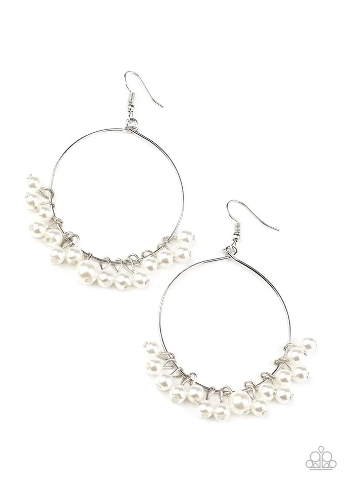 Paparazzi Jewelry Earrings Paparazzi Earring Things Are Looking UPSCALE White Paparazzi Jewelry Earrings Paparazzi Earring Things Are Looking UPSCALE White