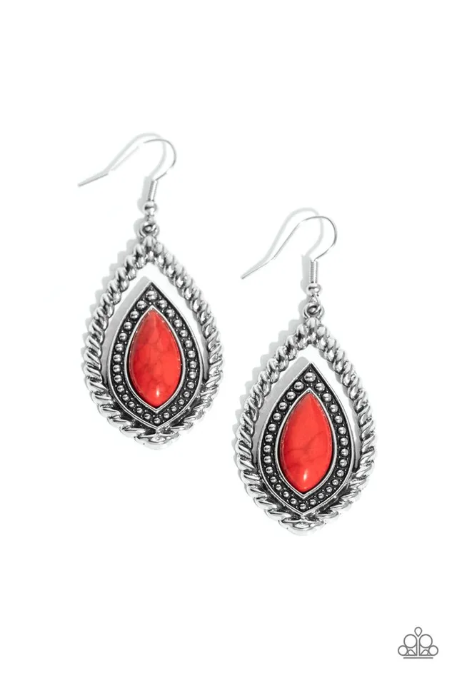 Paparazzi Jewelry Earrings Paparazzi Earring Twisted Trailblazer Red Paparazzi Jewelry Earrings Paparazzi Earring Twisted Trailblazer Red