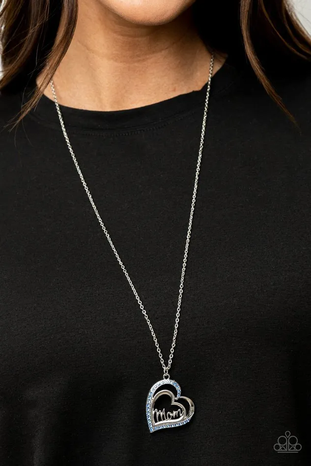 Paparazzi Jewelry Necklaces Paparazzi Necklace A Mothers Heart Blue