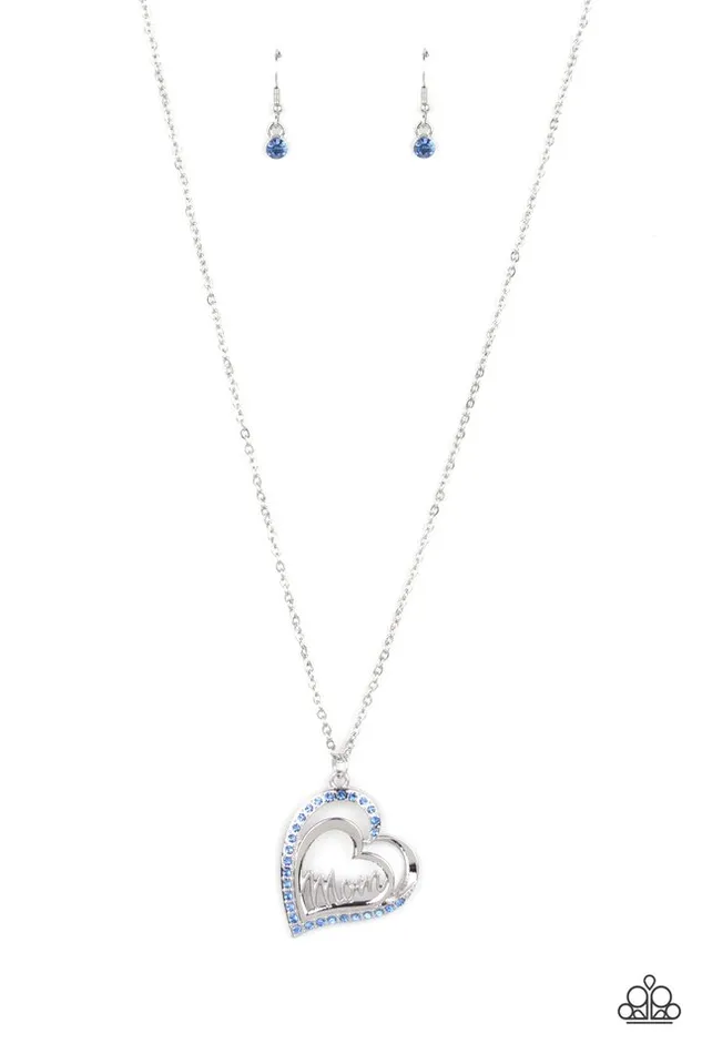 Paparazzi Jewelry Necklaces Paparazzi Necklace A Mothers Heart Blue Paparazzi Jewelry Necklaces Paparazzi Necklace A Mothers Heart Blue