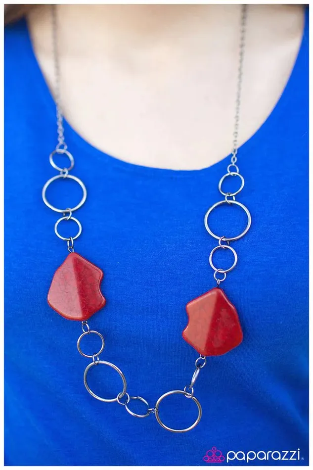 Paparazzi Jewelry Necklaces Paparazzi Necklace Aint No Mountain High Enough Red
