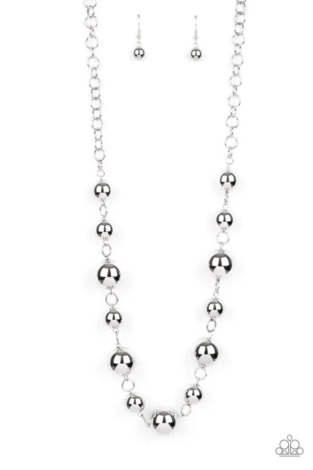 Paparazzi Jewelry Necklaces Paparazzi Necklace Commanding Composure Silver Paparazzi Jewelry Necklaces Paparazzi Necklace Commanding Composure Silver