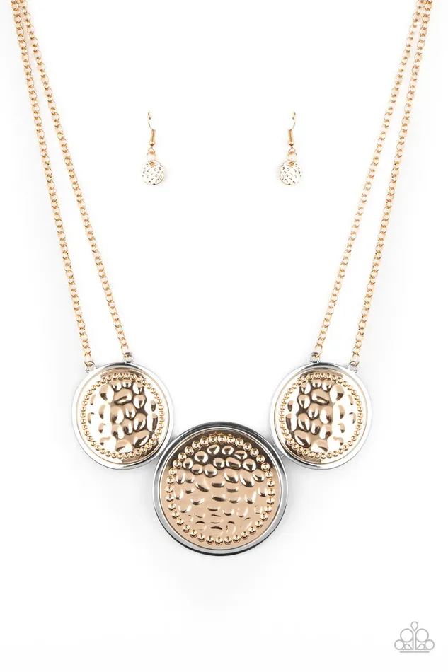 Paparazzi Jewelry Necklaces Paparazzi Necklace Gladiator Glam Gold