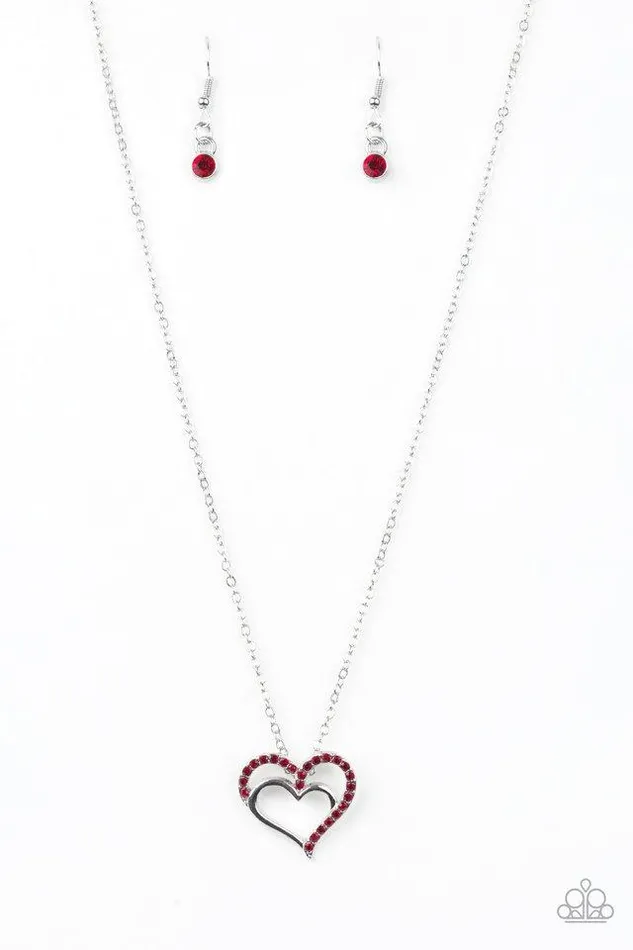 Paparazzi Jewelry Necklaces Paparazzi Necklace Heart To HEARTTHROB Red