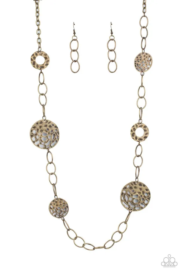 Paparazzi Jewelry Necklaces Paparazzi Necklace HOLEY Relic Brass Paparazzi Jewelry Necklaces Paparazzi Necklace HOLEY Relic Brass
