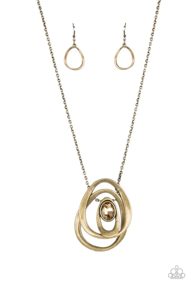 Paparazzi Jewelry Necklaces Paparazzi Necklace Luminous Labyrinth Brass Paparazzi Jewelry Necklaces Paparazzi Necklace Luminous Labyrinth Brass
