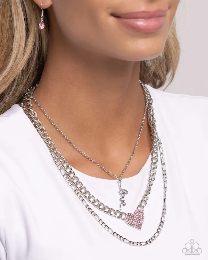 Paparazzi Jewelry Necklaces Paparazzi Necklace Luxurious Love Pink