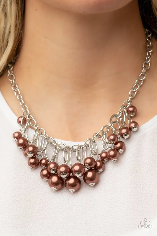 Paparazzi Jewelry Necklaces Paparazzi Necklace Powerhouse Pose Brown