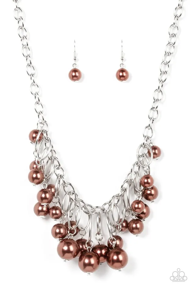 Paparazzi Jewelry Necklaces Paparazzi Necklace Powerhouse Pose Brown Paparazzi Jewelry Necklaces Paparazzi Necklace Powerhouse Pose Brown