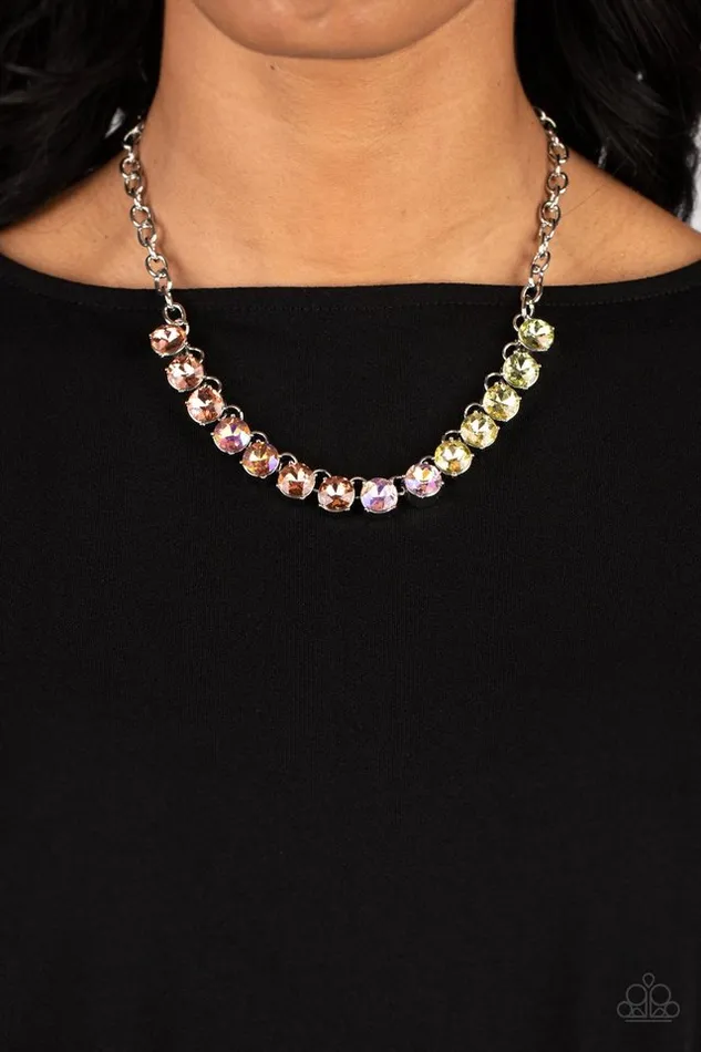 Paparazzi Jewelry Necklaces Paparazzi Necklace Rainbow Resplendence Orange