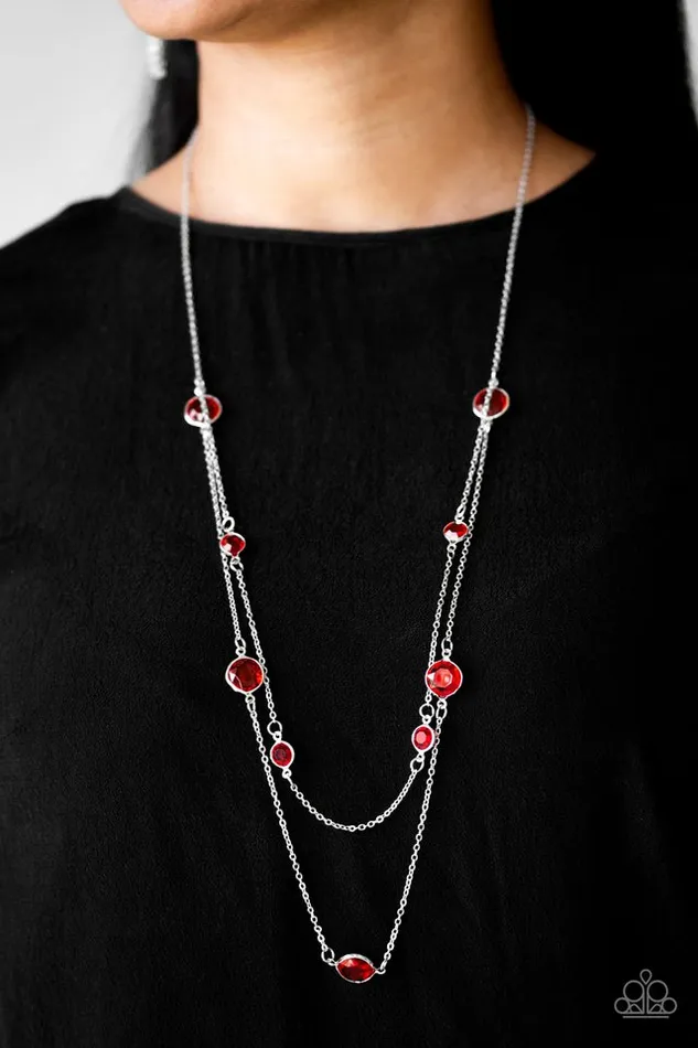 Paparazzi Jewelry Necklaces Paparazzi Necklace Raise Your Glass Red