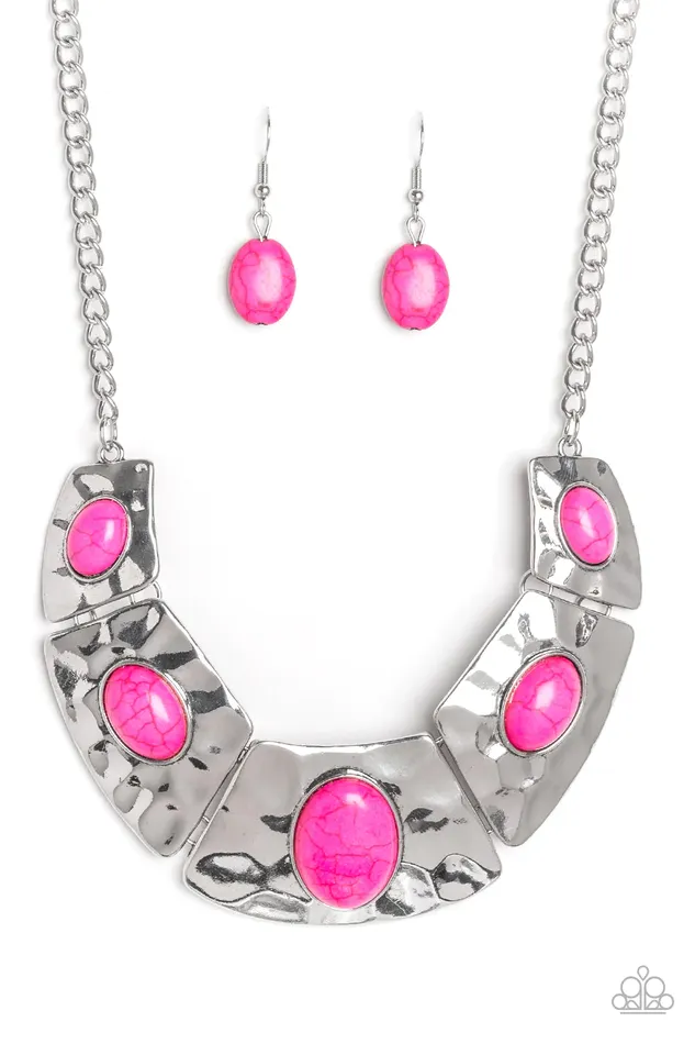 Paparazzi Jewelry Necklaces Paparazzi Necklace RULER In Favor Pink