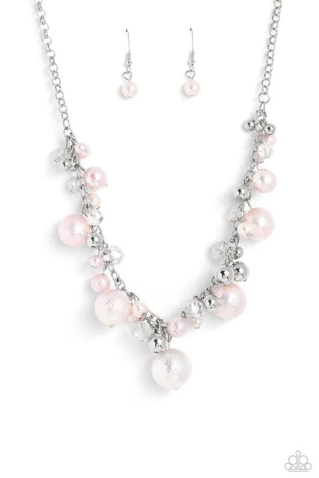 Paparazzi Jewelry Necklaces Paparazzi Necklace Scratched Shimmer Pink Paparazzi Jewelry Necklaces Paparazzi Necklace Scratched Shimmer Pink