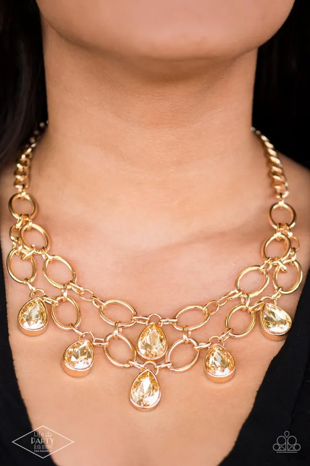 Paparazzi Jewelry Necklaces Paparazzi Necklace ShowStopping Shimmer Gold