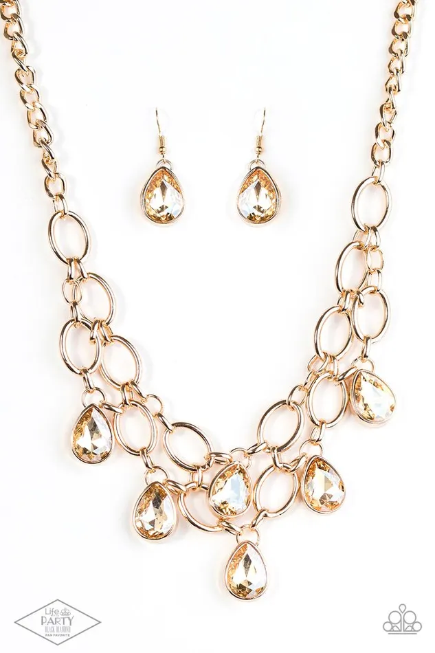 Paparazzi Jewelry Necklaces Paparazzi Necklace ShowStopping Shimmer Gold Paparazzi Jewelry Necklaces Paparazzi Necklace ShowStopping Shimmer Gold