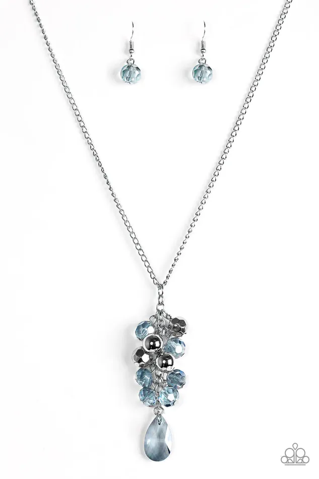 Paparazzi Jewelry Necklaces Paparazzi Necklace Somewhere Over the GLITTER Rainbow Blue