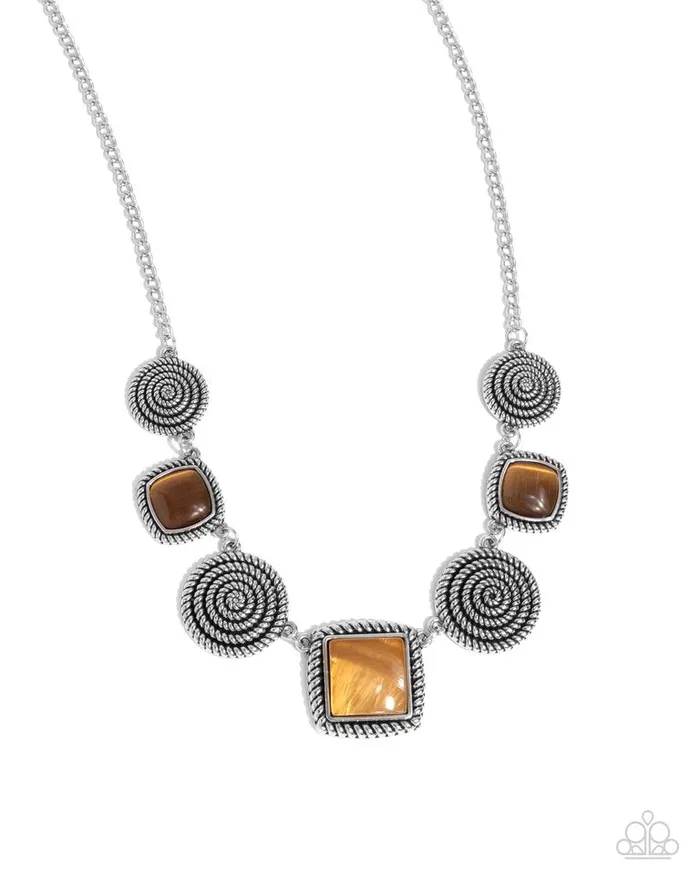 Paparazzi Jewelry Necklaces Paparazzi Necklace Spiral Sass Brown Paparazzi Jewelry Necklaces Paparazzi Necklace Spiral Sass Brown