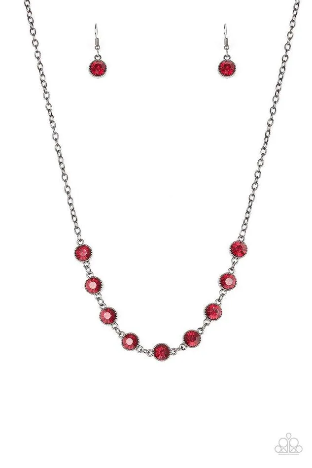 Paparazzi Jewelry Necklaces Paparazzi Necklace Starlit Socials Red
