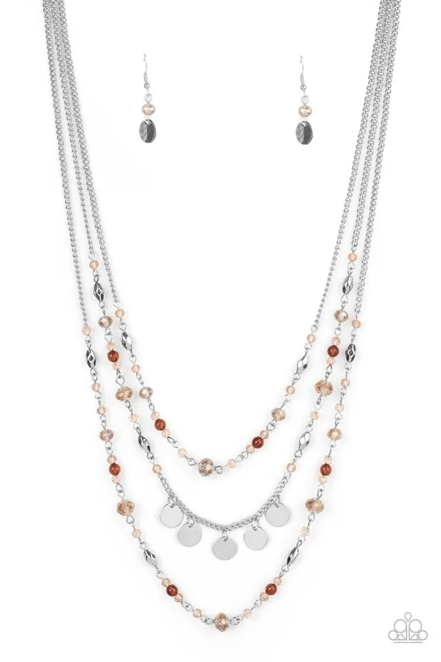 Paparazzi Jewelry Necklaces Paparazzi Necklace Step Out of My Aura Brown Paparazzi Jewelry Necklaces Paparazzi Necklace Step Out of My Aura Brown