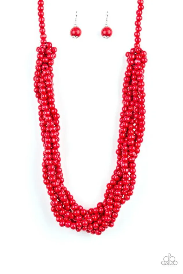 Paparazzi Jewelry Necklaces Paparazzi Necklace Tahiti Tropic Red