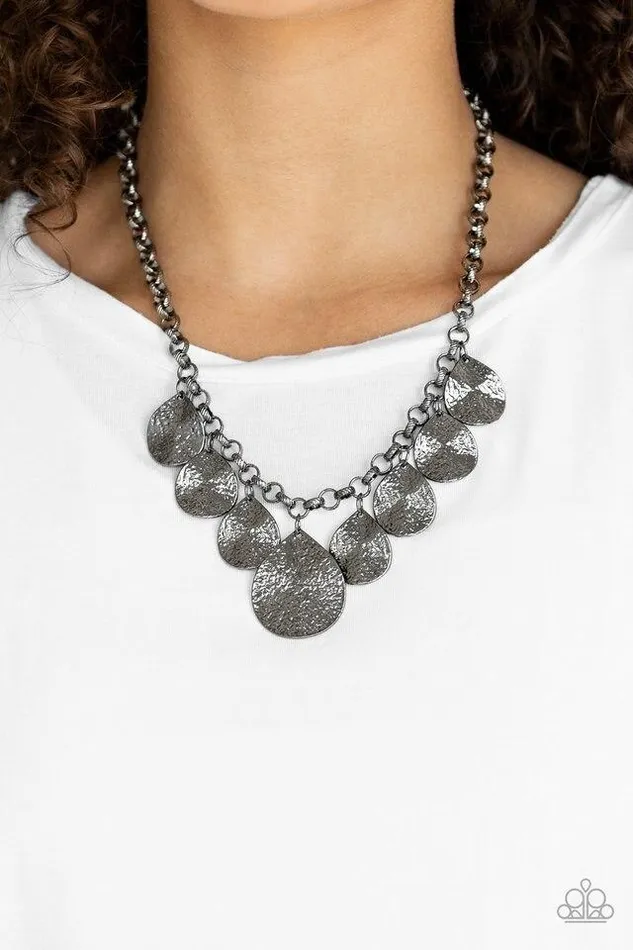 Paparazzi Jewelry Necklaces Paparazzi Necklace Texture Storm Black