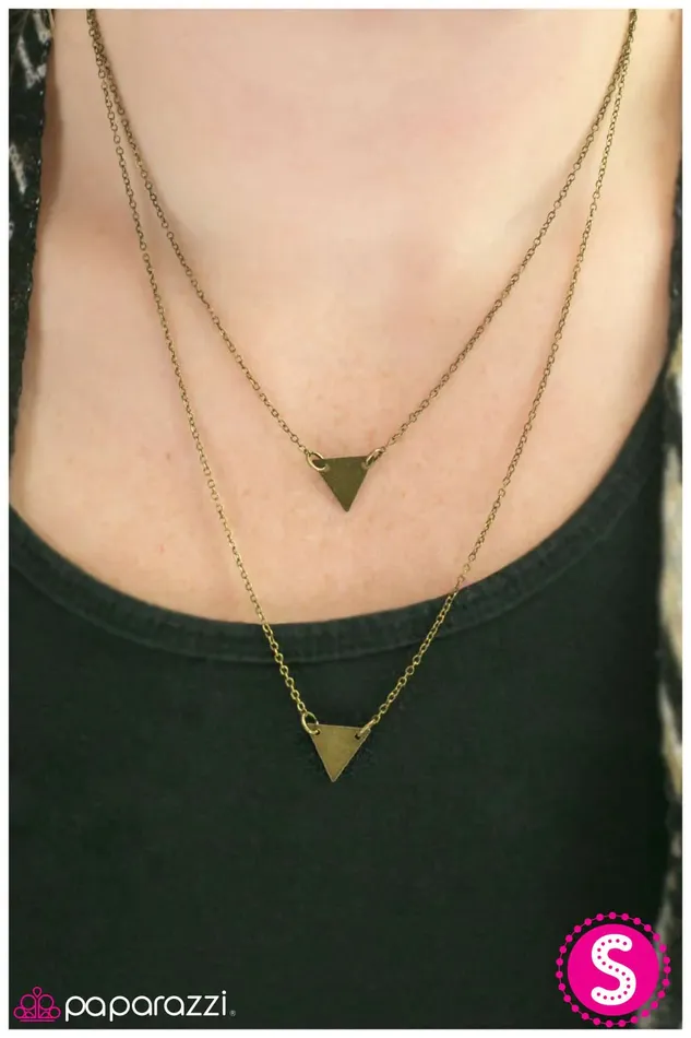 Paparazzi Jewelry Necklaces Paparazzi Necklace TRI A Little Tenderness Brass