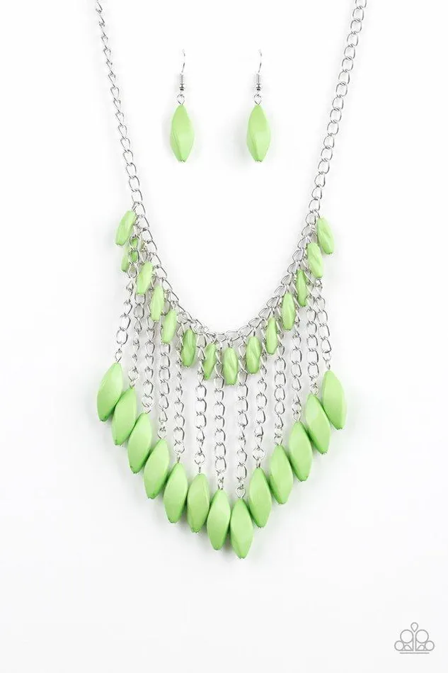 Paparazzi Jewelry Necklaces Paparazzi Necklace Venturous Vibes Green