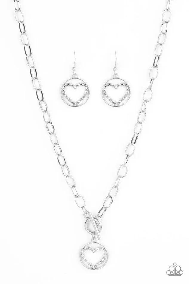 Paparazzi Jewelry Necklaces Paparazzi Necklace With My Whole Heart White
