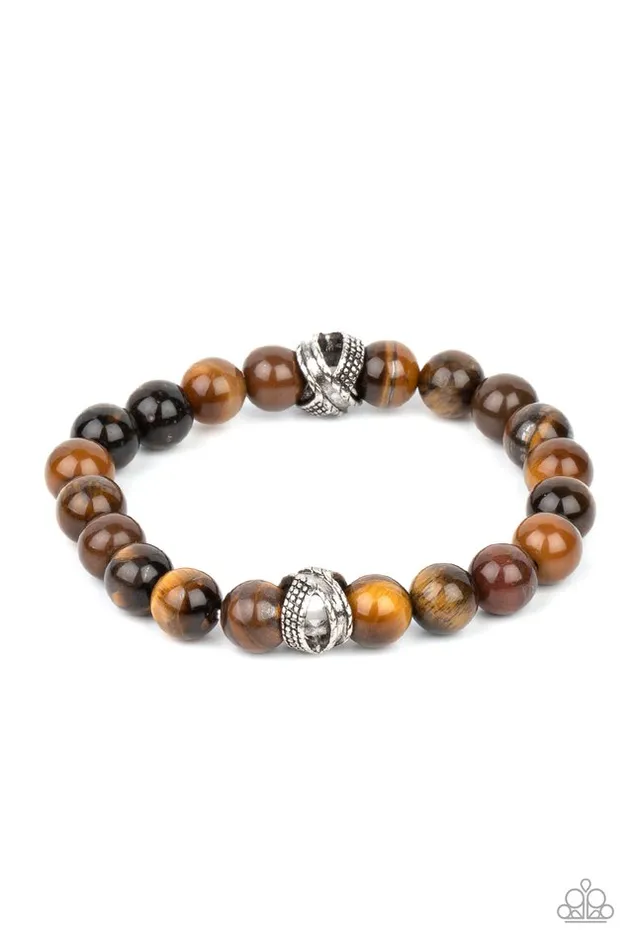 Paparazzi Jewelry Paparazzi Bracelet ZEN Commandments Brown Bracelets