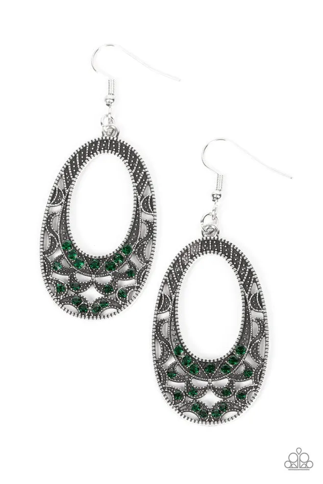 Paparazzi Jewelry Paparazzi Earring Colorfully Moon Child Green Earrings Paparazzi Jewelry Paparazzi Earring Colorfully Moon Child Green Earrings