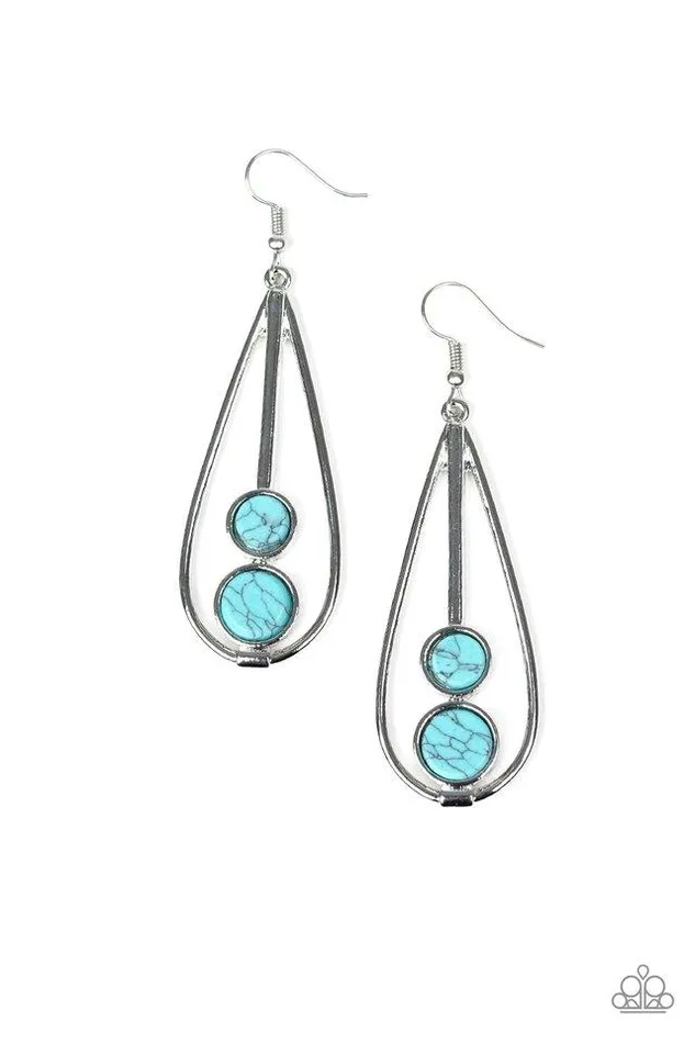 Paparazzi Jewelry Paparazzi Earring Natural Nova Blue Earrings