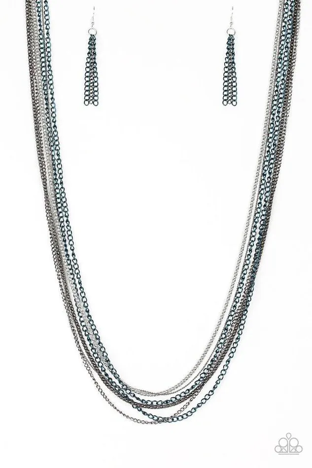 Paparazzi Jewelry Paparazzi Necklace Colorful Calamity Blue Necklaces