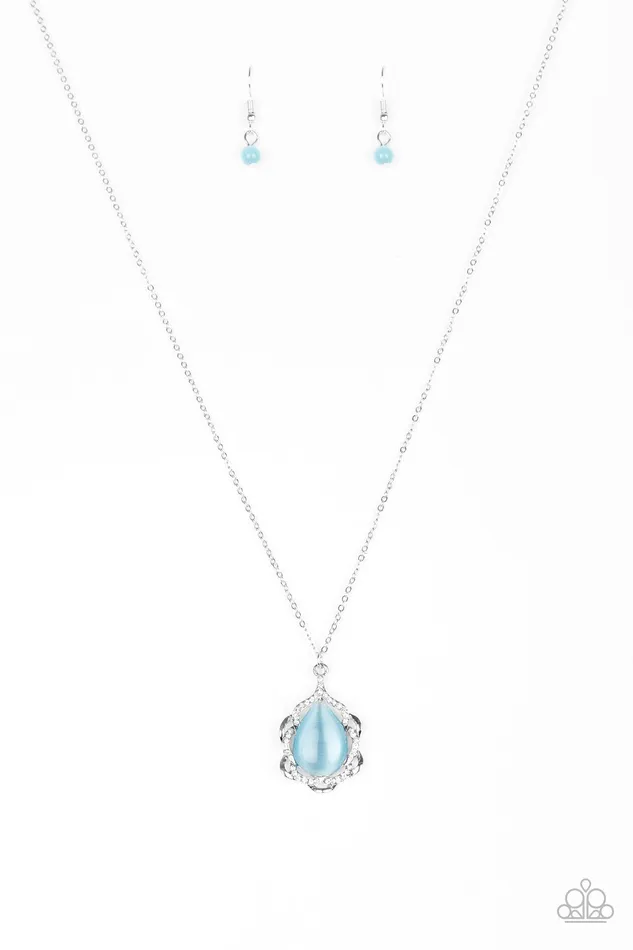 Paparazzi Jewelry Paparazzi Necklace Keep It On The Down GLOW Blue Necklaces