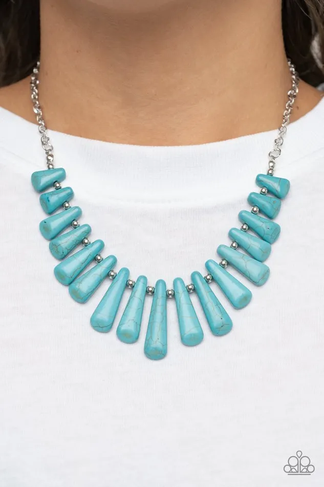 Paparazzi Jewelry Paparazzi Necklace Mojave Empress Blue Necklaces
