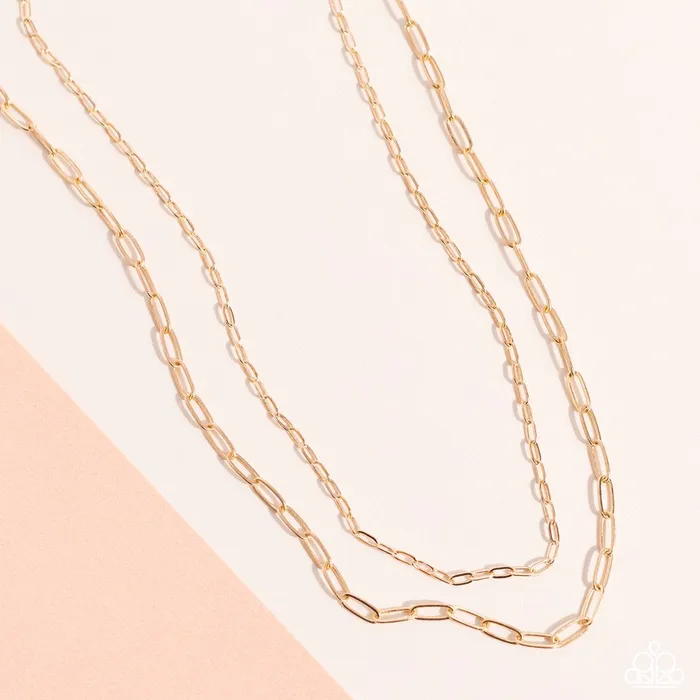 Paparazzi Jewelry Paparazzi Necklace Polished Paperclips Gold Necklaces Paparazzi Jewelry Paparazzi Necklace Polished Paperclips Gold Necklaces