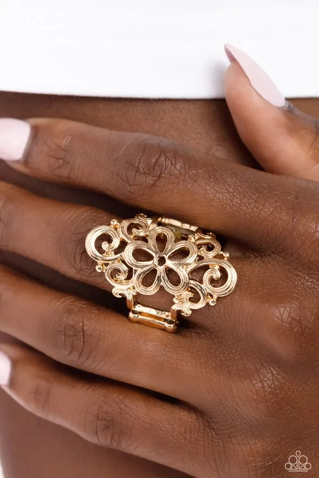 Paparazzi Jewelry Paparazzi Ring Fantastically Floral Gold Rings
