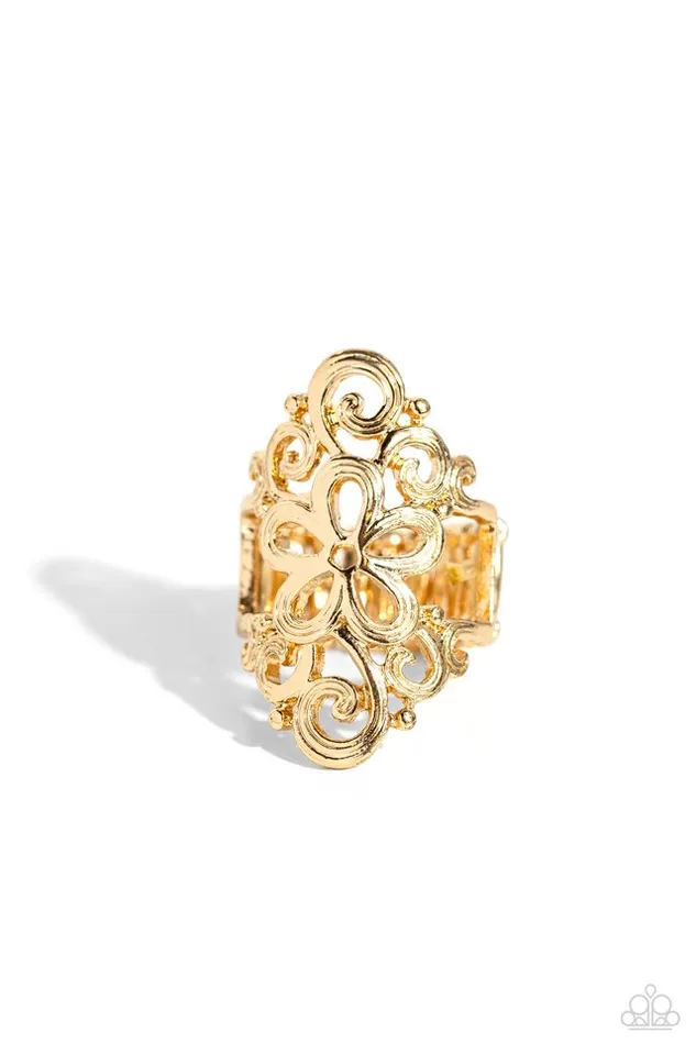 Paparazzi Jewelry Paparazzi Ring Fantastically Floral Gold Rings Paparazzi Jewelry Paparazzi Ring Fantastically Floral Gold Rings