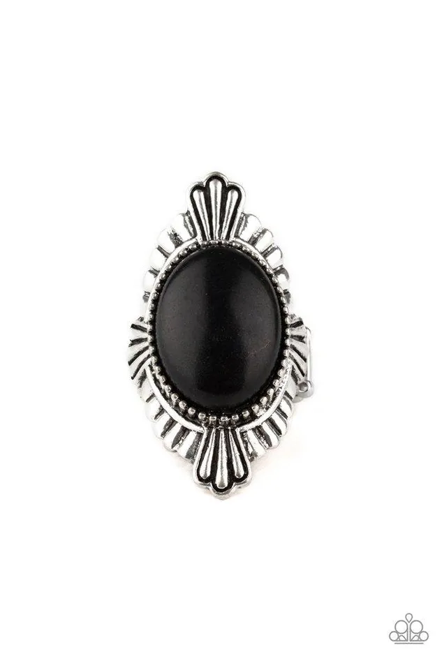 Paparazzi Jewelry Paparazzi Ring Pioneer Party Black Rings