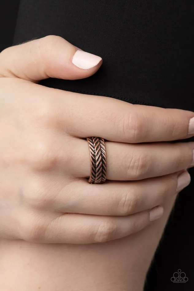 Paparazzi Jewelry Paparazzi Ring Rebellious Ridges Copper Rings