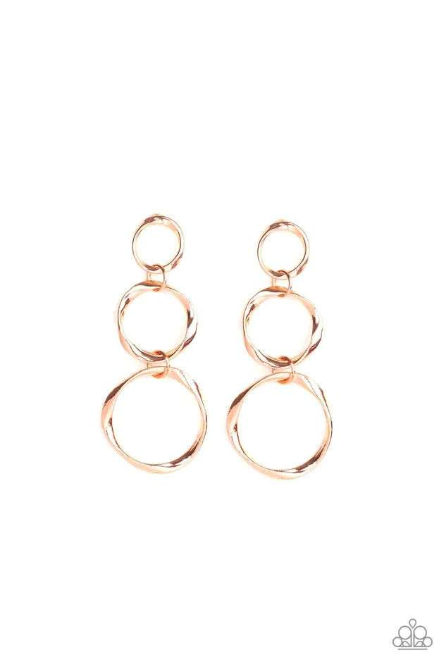 Paparazzi Jewelry Rings Paparazzi Earring Three Ring Radiance Copper