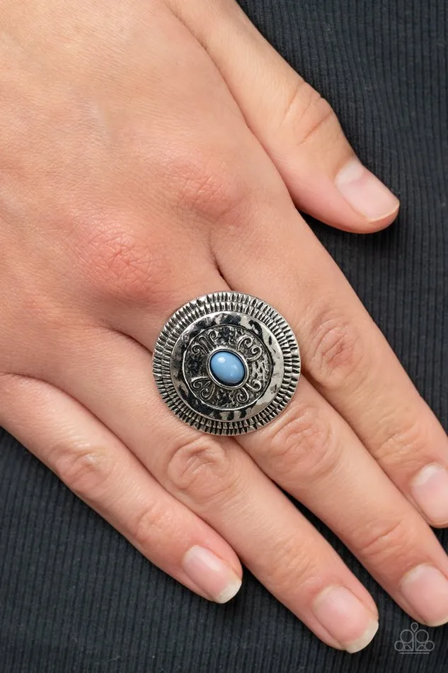 Paparazzi Jewelry Rings Paparazzi Ring All Things Must COMPASS Blue
