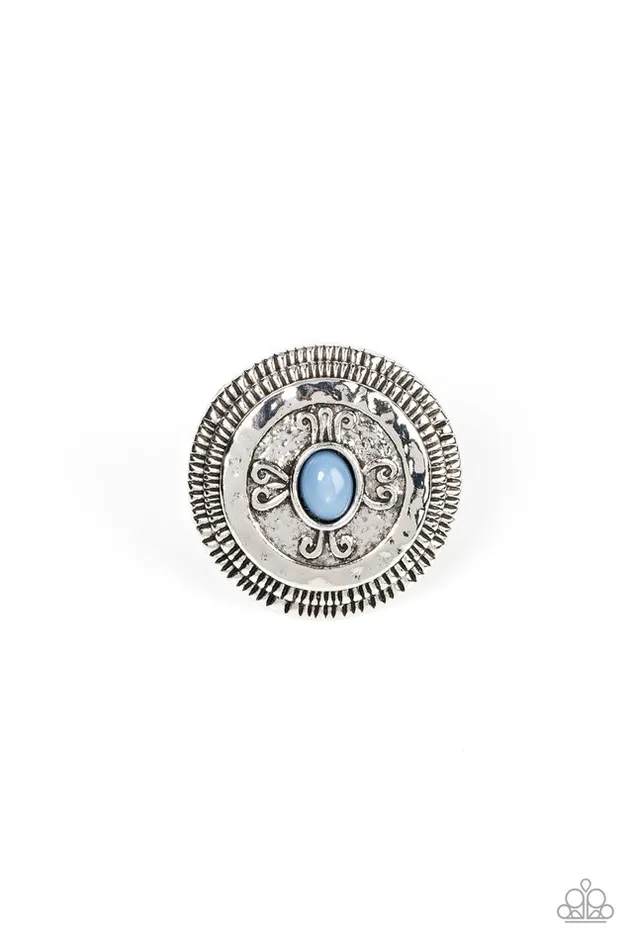 Paparazzi Jewelry Rings Paparazzi Ring All Things Must COMPASS Blue Paparazzi Jewelry Rings Paparazzi Ring All Things Must COMPASS Blue