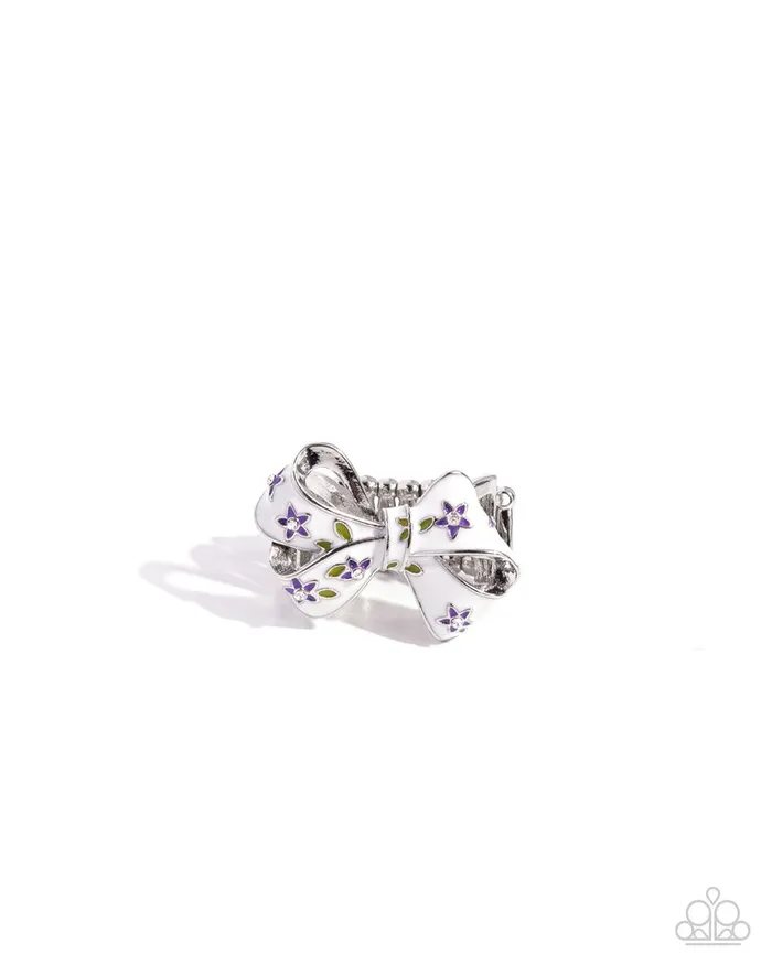 Paparazzi Jewelry Rings Paparazzi Ring BOW Caution to the Wind Purple Paparazzi Jewelry Rings Paparazzi Ring BOW Caution to the Wind Purple