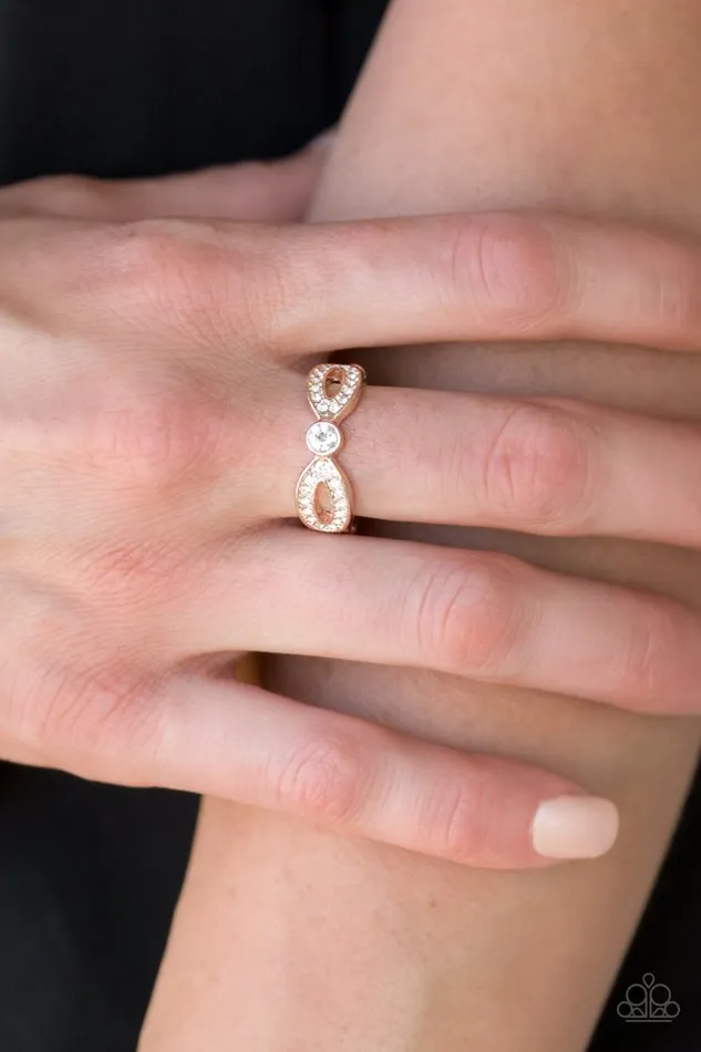 Paparazzi Jewelry Rings Paparazzi Ring Extra Side Of Elegance Rose Gold