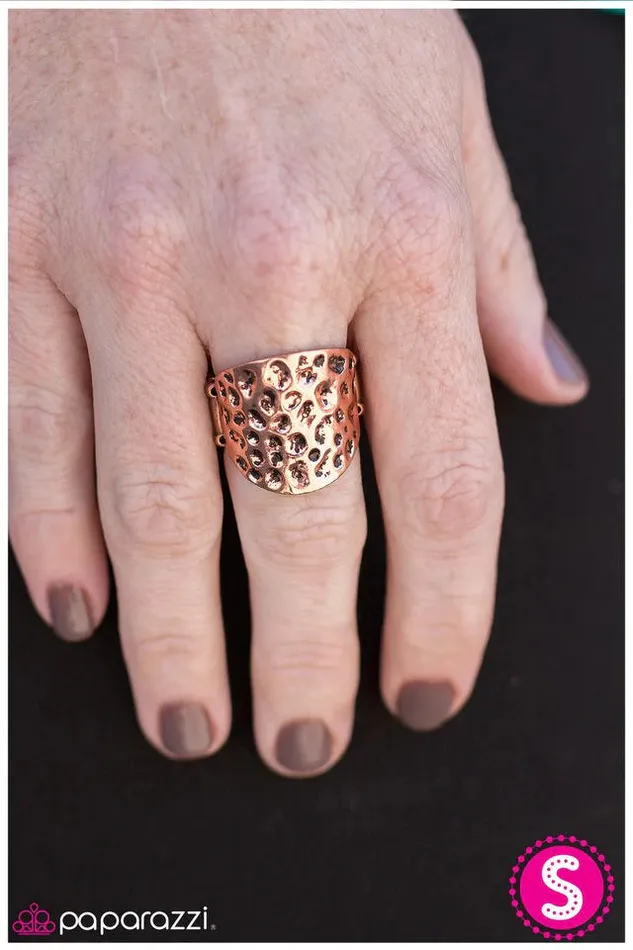 Paparazzi Jewelry Rings Paparazzi Ring Hammer It Out Copper