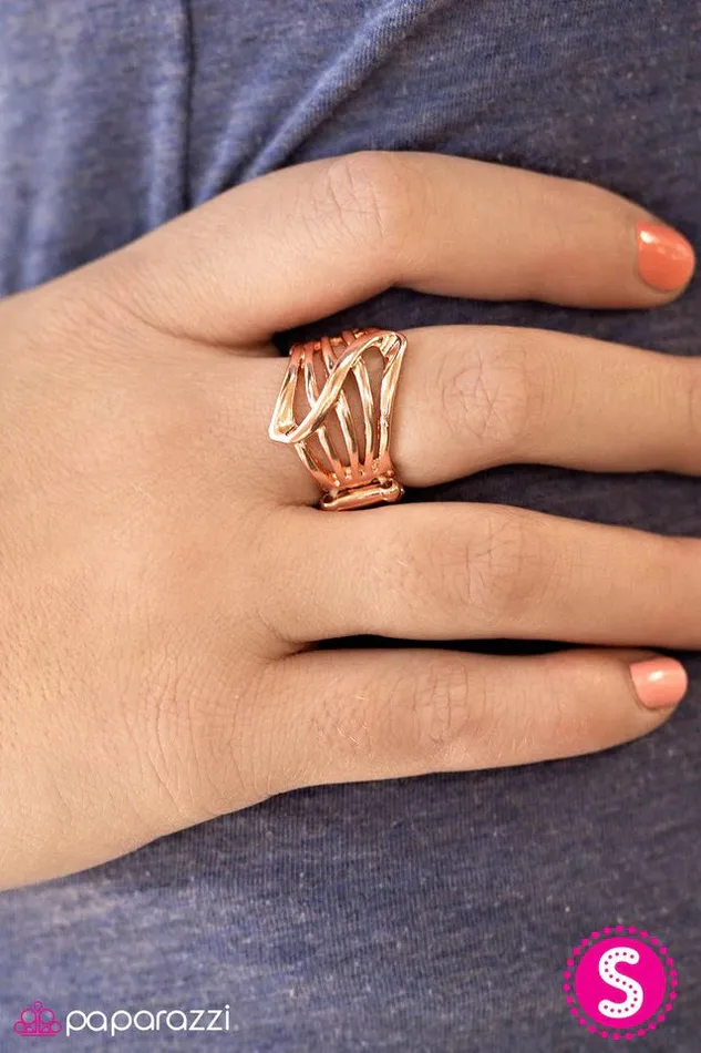 Paparazzi Jewelry Rings Paparazzi Ring Head Over Shimmer Copper