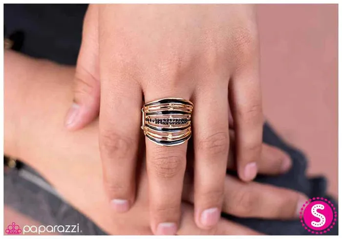 Paparazzi Jewelry Rings Paparazzi Ring Life In the Glitz Lane Black