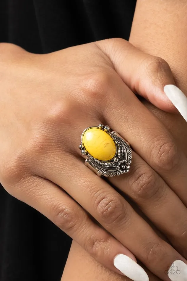 Paparazzi Jewelry Rings Paparazzi Ring Serrated Style Yellow