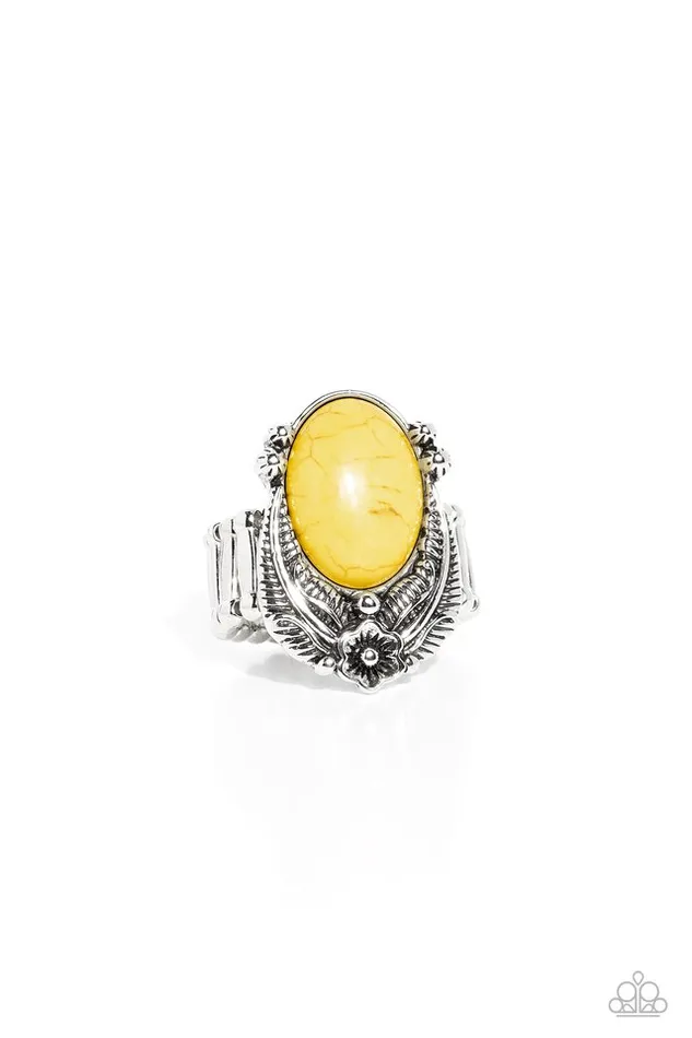 Paparazzi Jewelry Rings Paparazzi Ring Serrated Style Yellow Paparazzi Jewelry Rings Paparazzi Ring Serrated Style Yellow