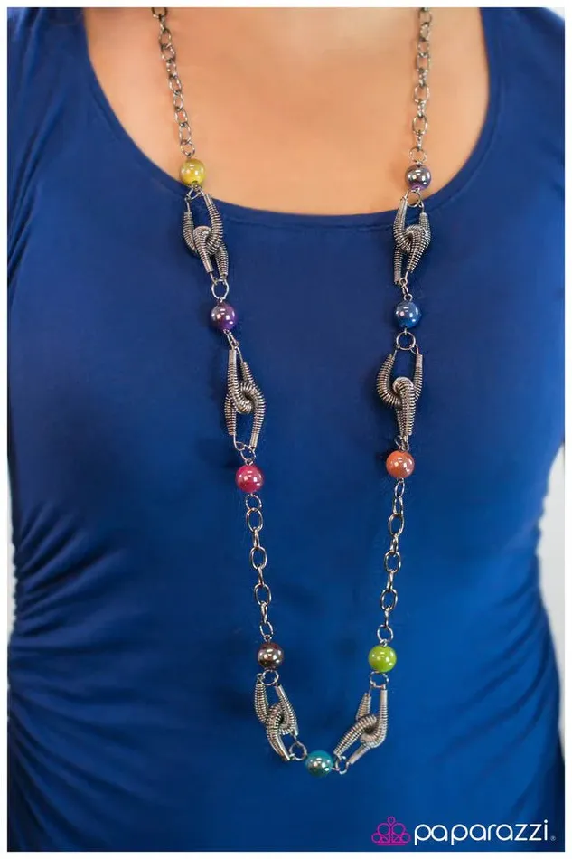 Paparazzi Necklace A Spring In My Step Multi Paparazzi Jewelry Necklaces